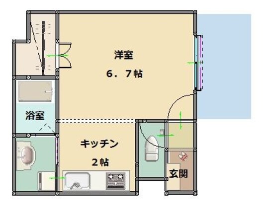 桜坂駅 徒歩7分 5階の物件間取画像